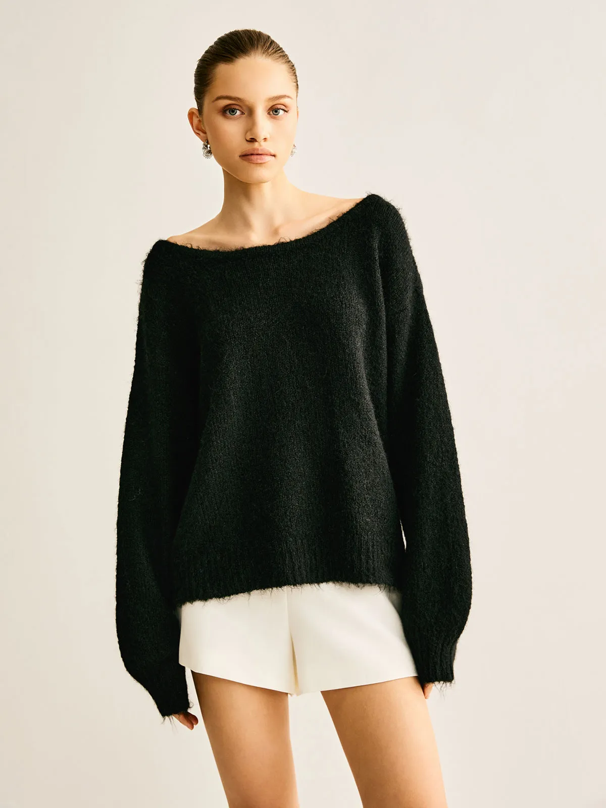 Ribbed Bow Loose Sweater sold by COMMENSE product image thumbnail 2