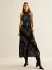 Boheme Sleeveless Pleated Dress With Belt sold by COMMENSE