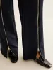 Front Zipper Straight Pants sold by COMMENSE