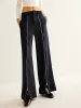 Front Zipper Straight Pants sold by COMMENSE