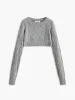Crop Cable Knit Top sold by COMMENSE