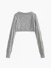 Crop Cable Knit Top sold by COMMENSE