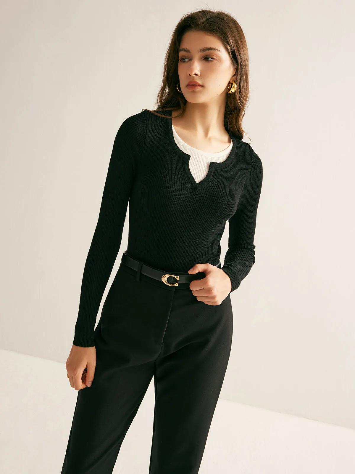 2 in 1 Slim Knit Top sold by COMMENSE product image thumbnail 3