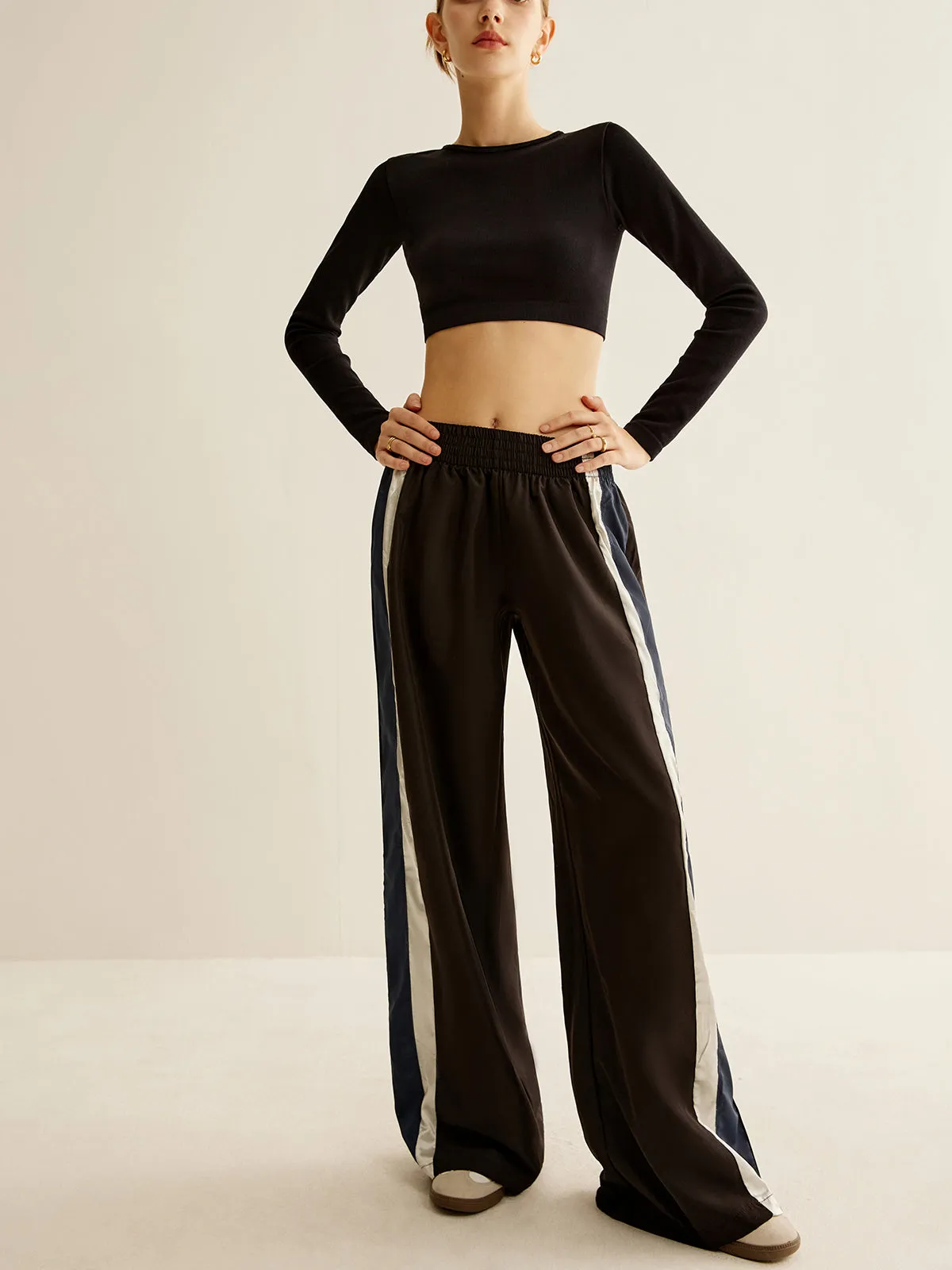 Contrast Side Striped Athleisure Pants sold by COMMENSE product image thumbnail 4