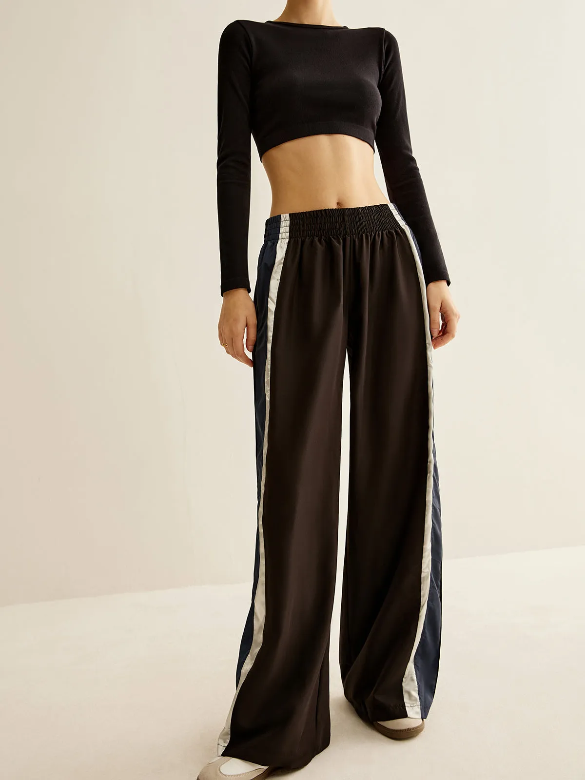 Contrast Side Striped Athleisure Pants sold by COMMENSE product image thumbnail 2
