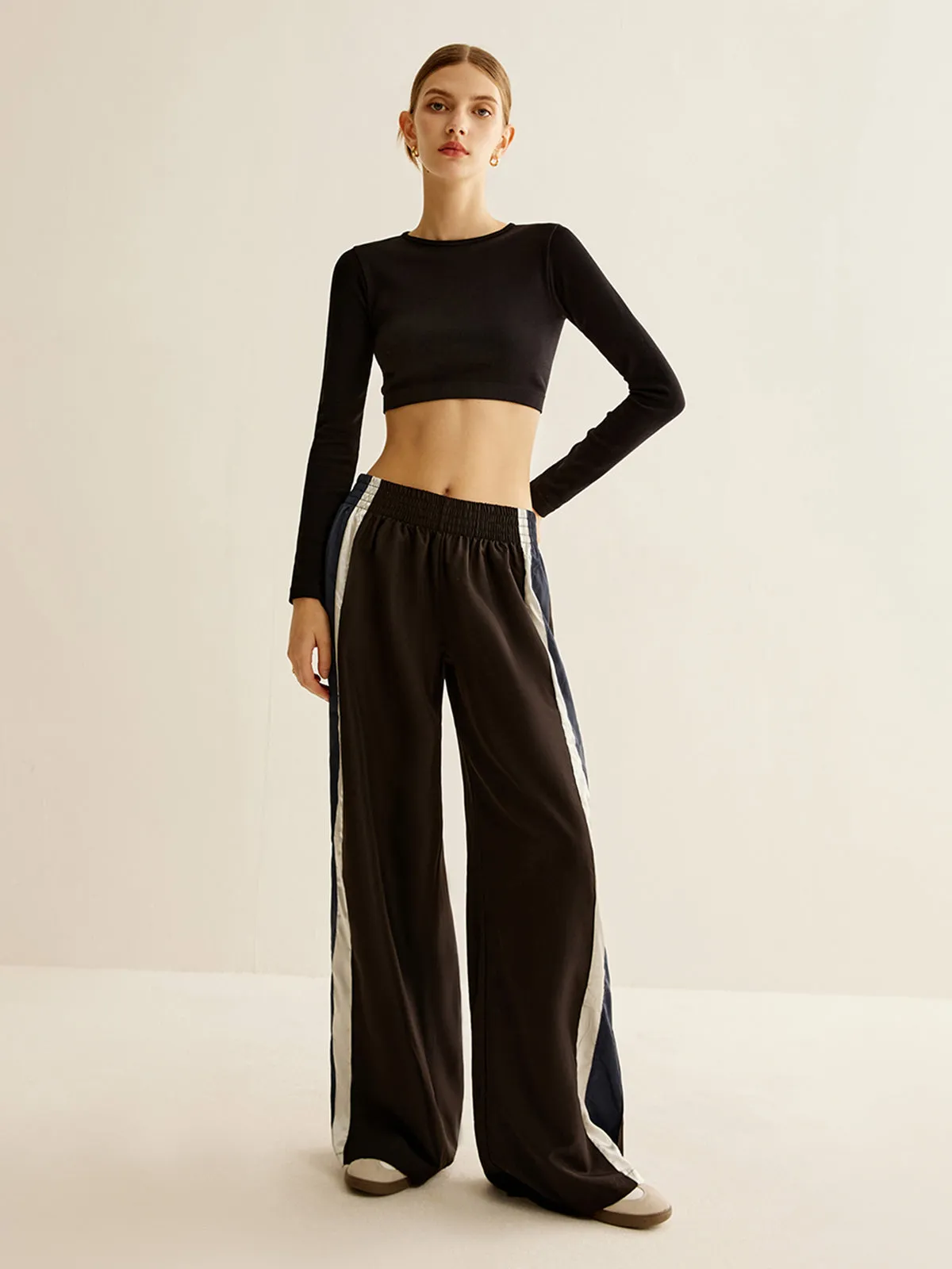 Contrast Side Striped Athleisure Pants sold by COMMENSE product image thumbnail 3