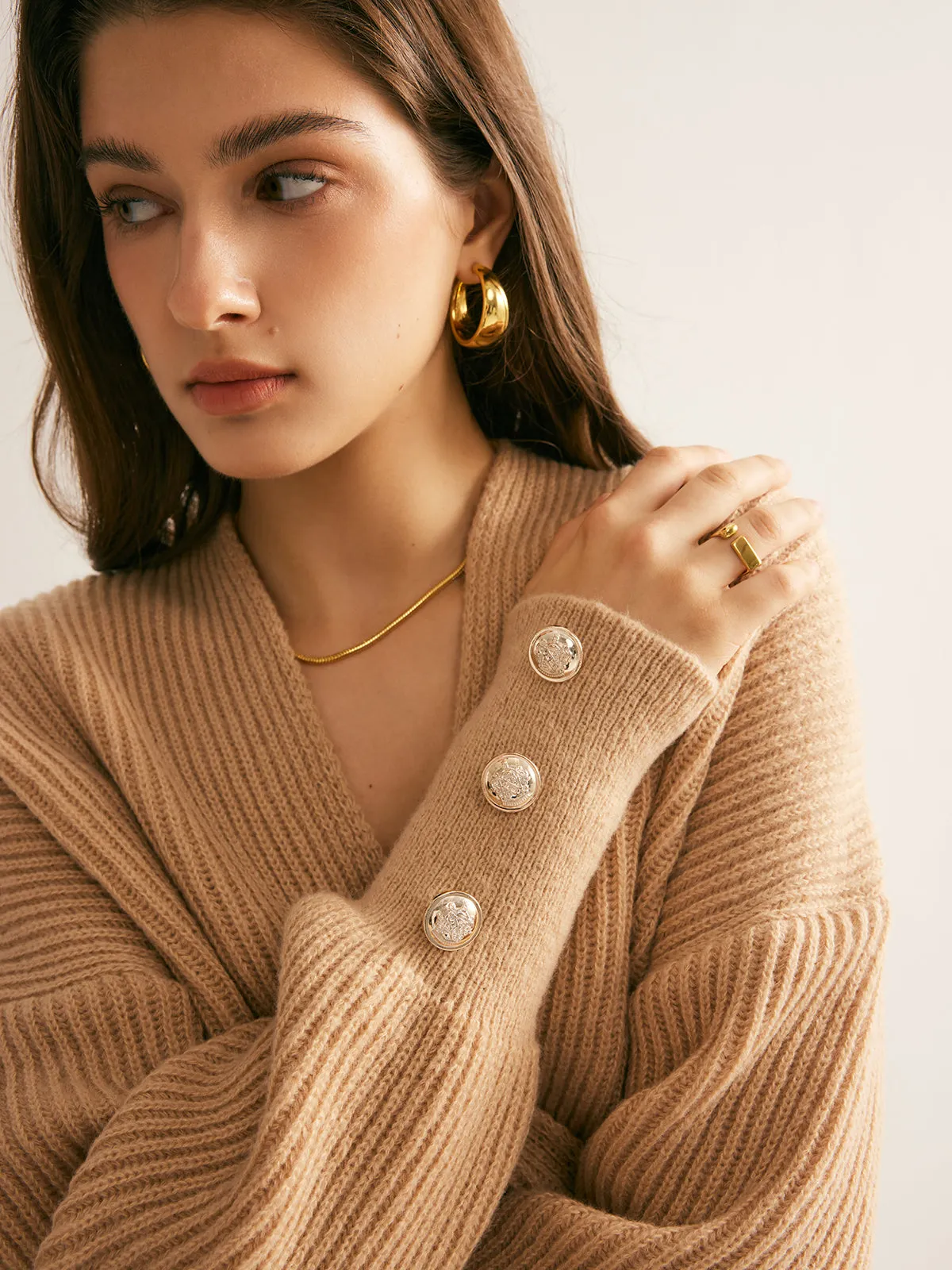 Ribbed Criss Cross Cinched Sweater sold by COMMENSE product image thumbnail 5