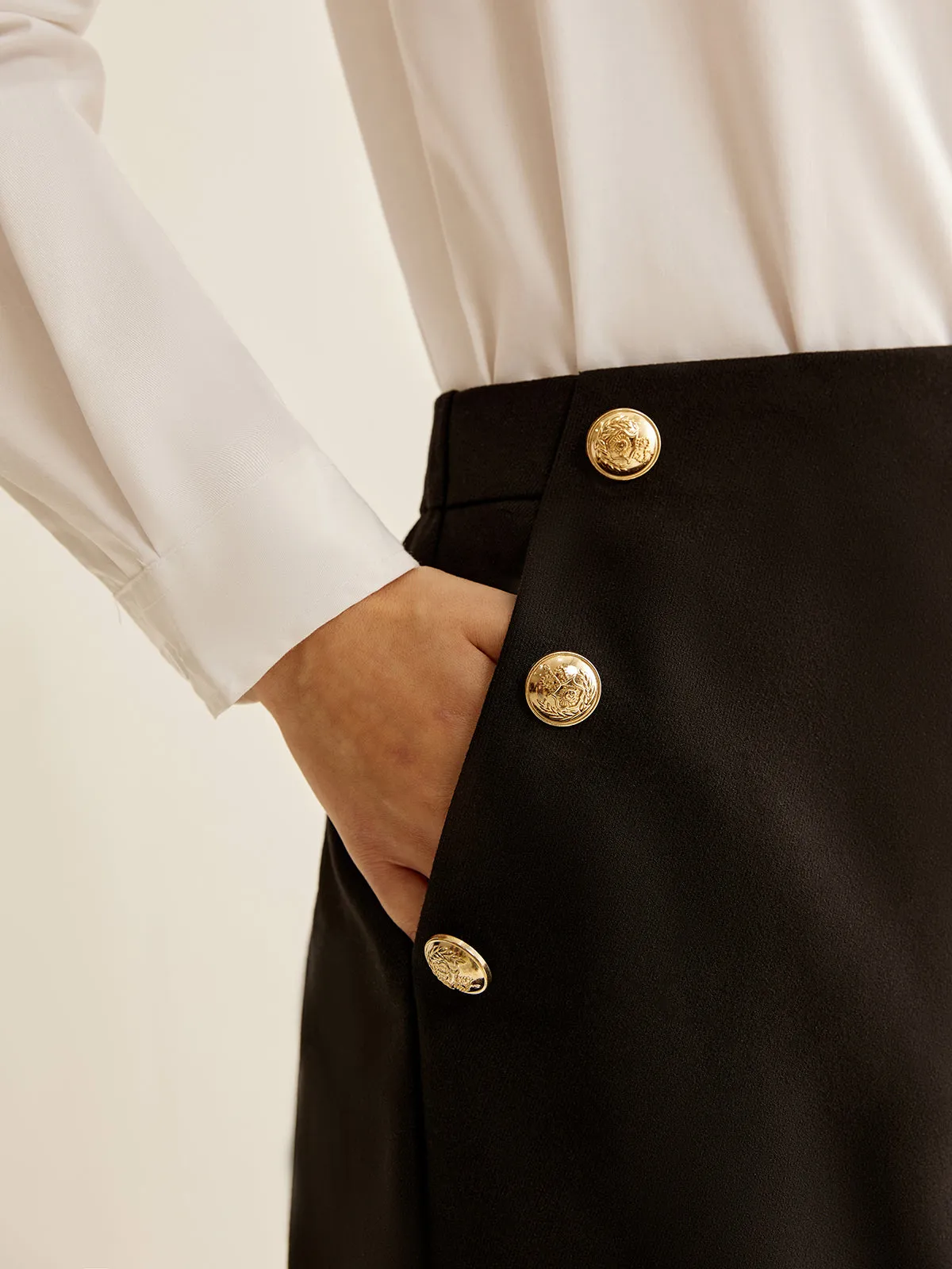 Metal-Decor Zipper Shorts sold by COMMENSE product image thumbnail 5