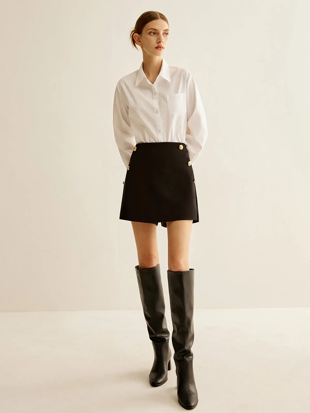 Metal-Decor Zipper Shorts sold by COMMENSE product image thumbnail 2