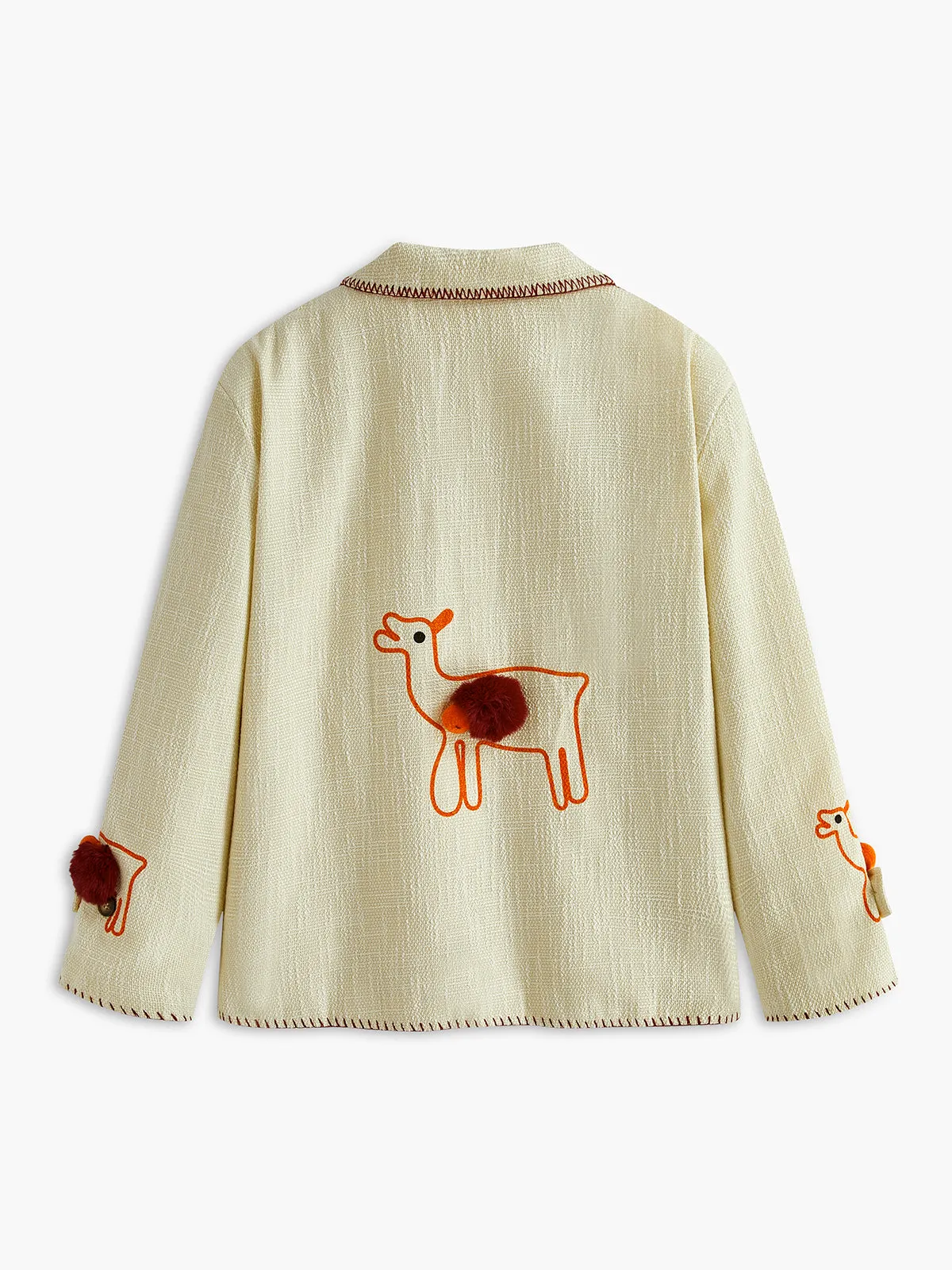 Tweed Cartoon Breasted Jacket sold by COMMENSE product image thumbnail 2