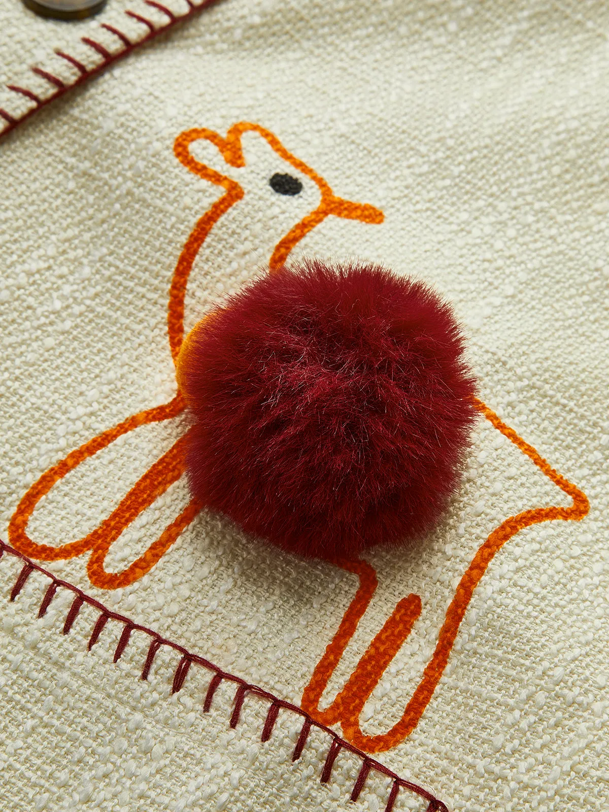 Tweed Cartoon Breasted Jacket sold by COMMENSE product image thumbnail 4