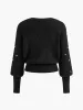 Pearl Beaded Cinched Sweater sold by COMMENSE