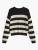 V-Neck Striped Oversized Cardigan sold by COMMENSE