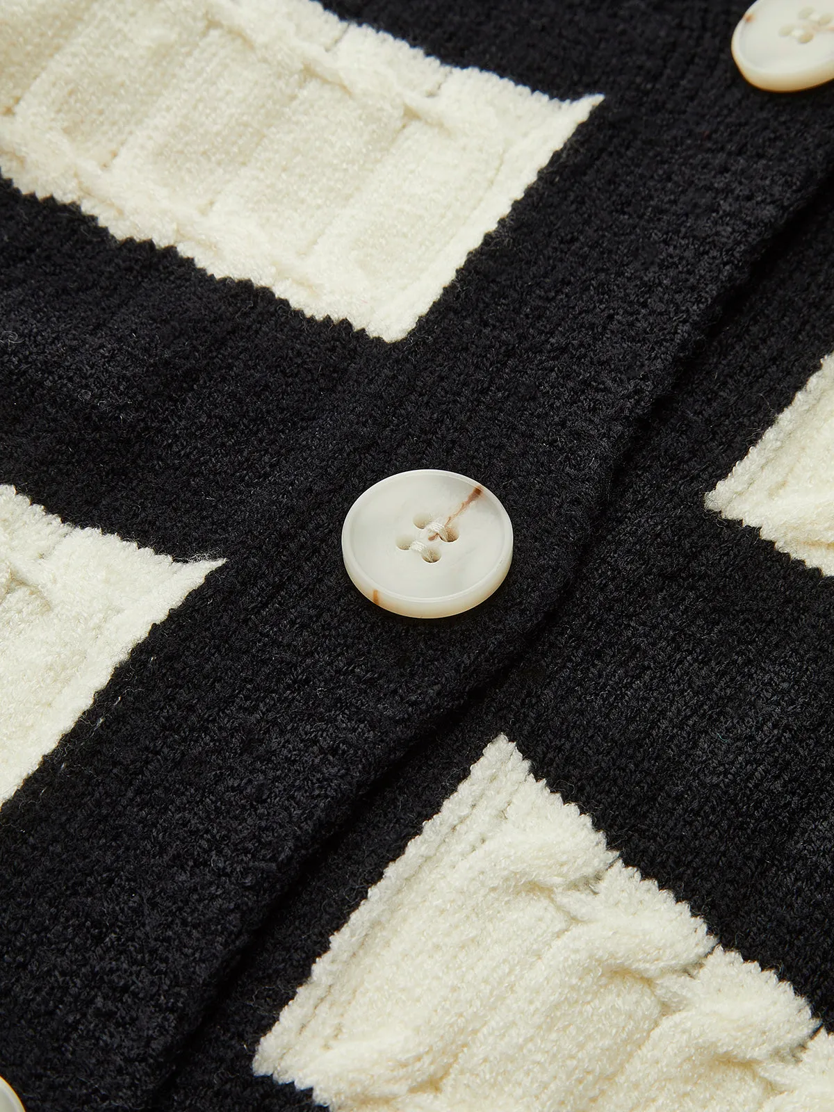 V-Neck Striped Oversized Cardigan sold by COMMENSE product image thumbnail 3