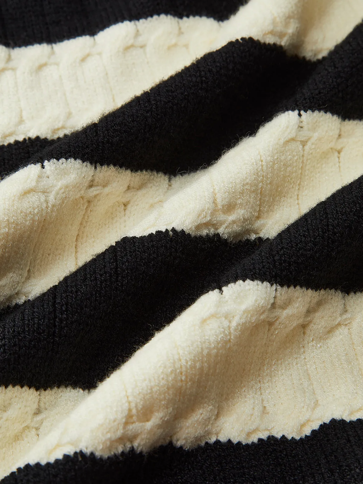 V-Neck Striped Oversized Cardigan sold by COMMENSE product image thumbnail 4