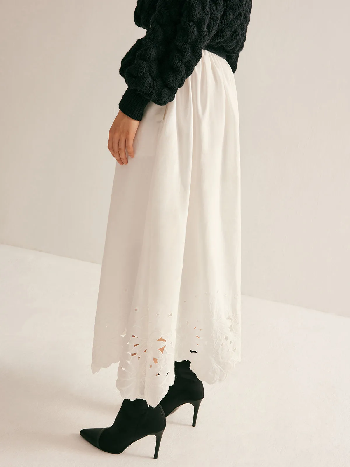 Cotton Blends Burn Flowers Skirt sold by COMMENSE product image thumbnail 4