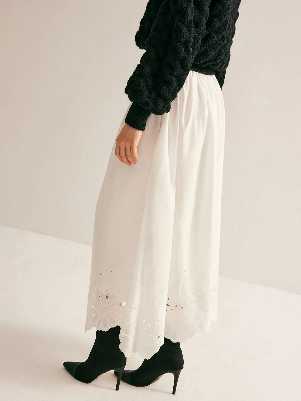 Cotton Blends Burn Flowers Skirt sold by COMMENSE product image thumbnail 5