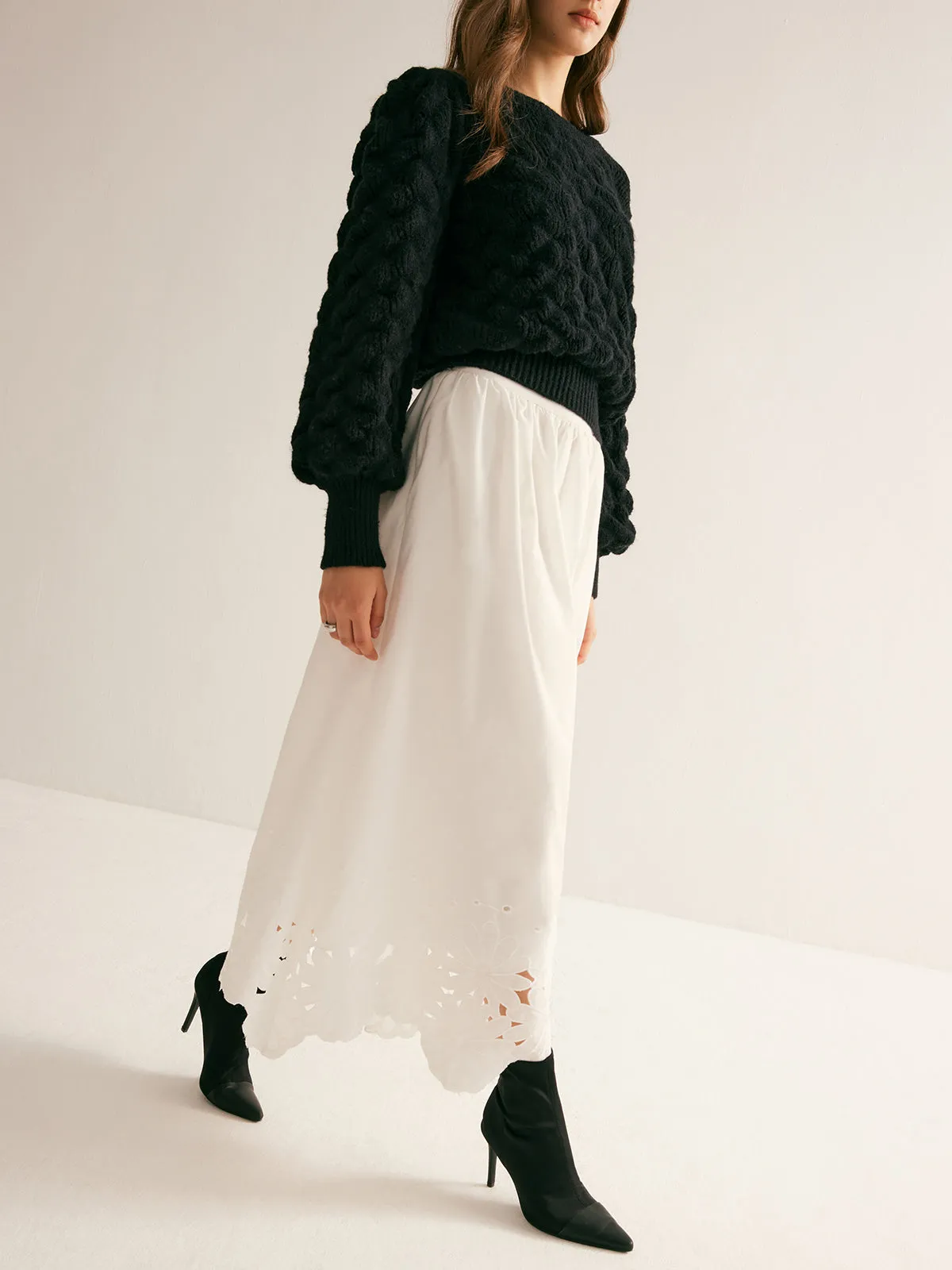 Cotton Blends Burn Flowers Skirt sold by COMMENSE product image thumbnail 2