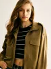 Zipper Cargo Short Trench Coat sold by COMMENSE