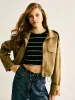 Zipper Cargo Short Trench Coat sold by COMMENSE