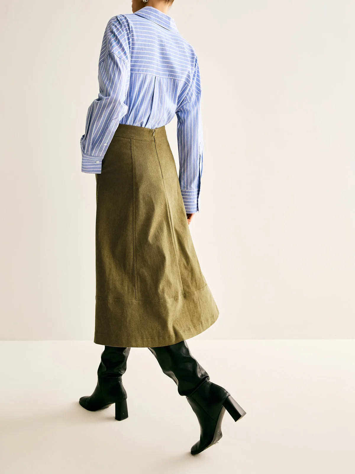 Piping Pockets Skirt sold by COMMENSE product image thumbnail 4