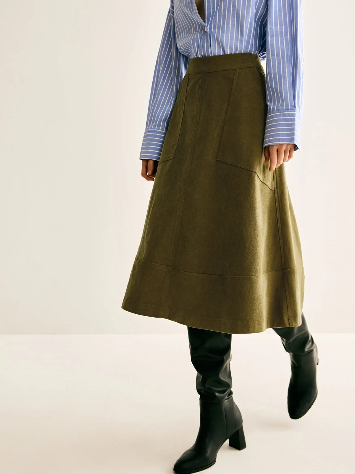 Piping Pockets Skirt sold by COMMENSE product image thumbnail 5
