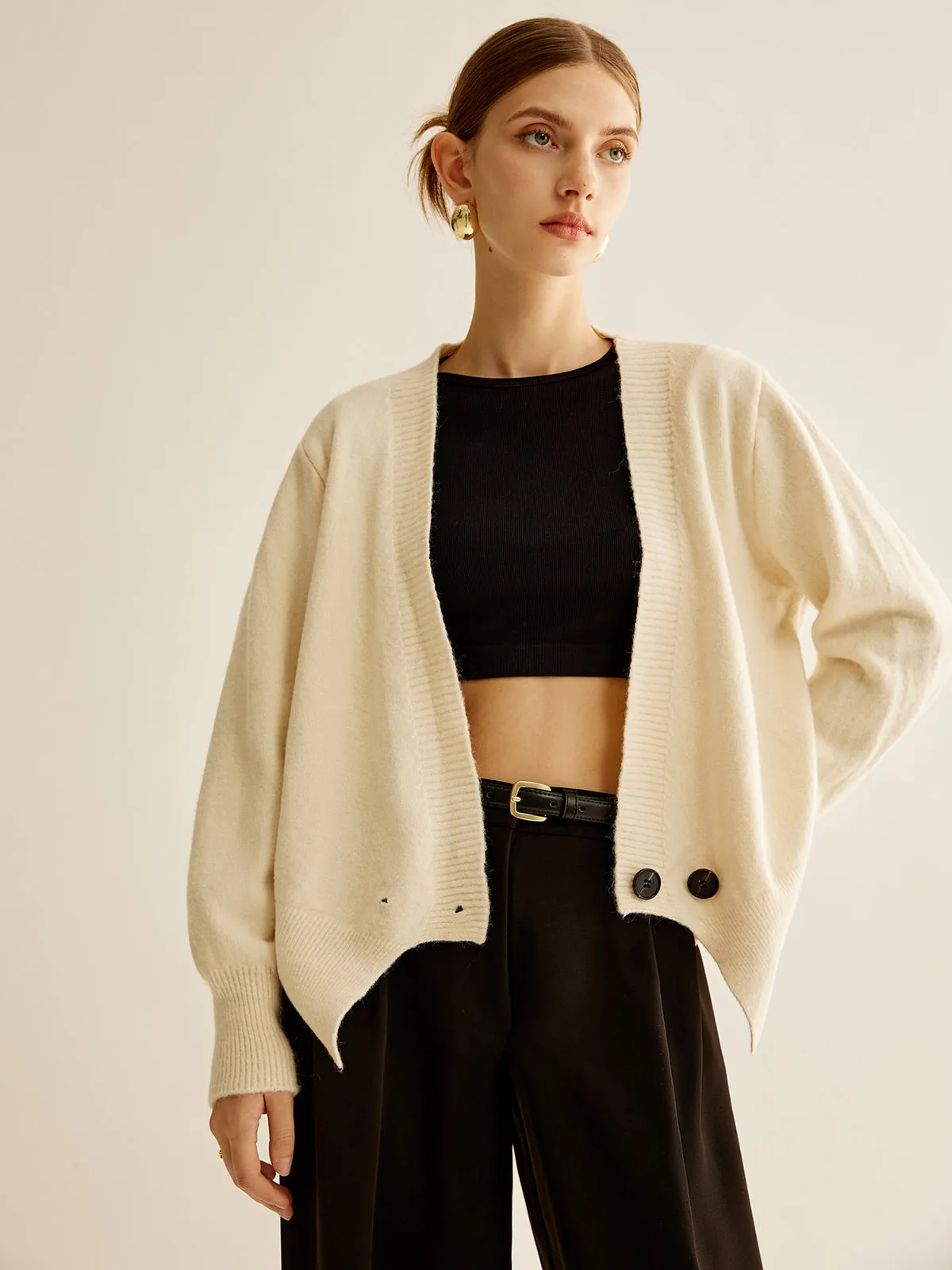 Button Slit Design Sweater sold by COMMENSE product image thumbnail 3