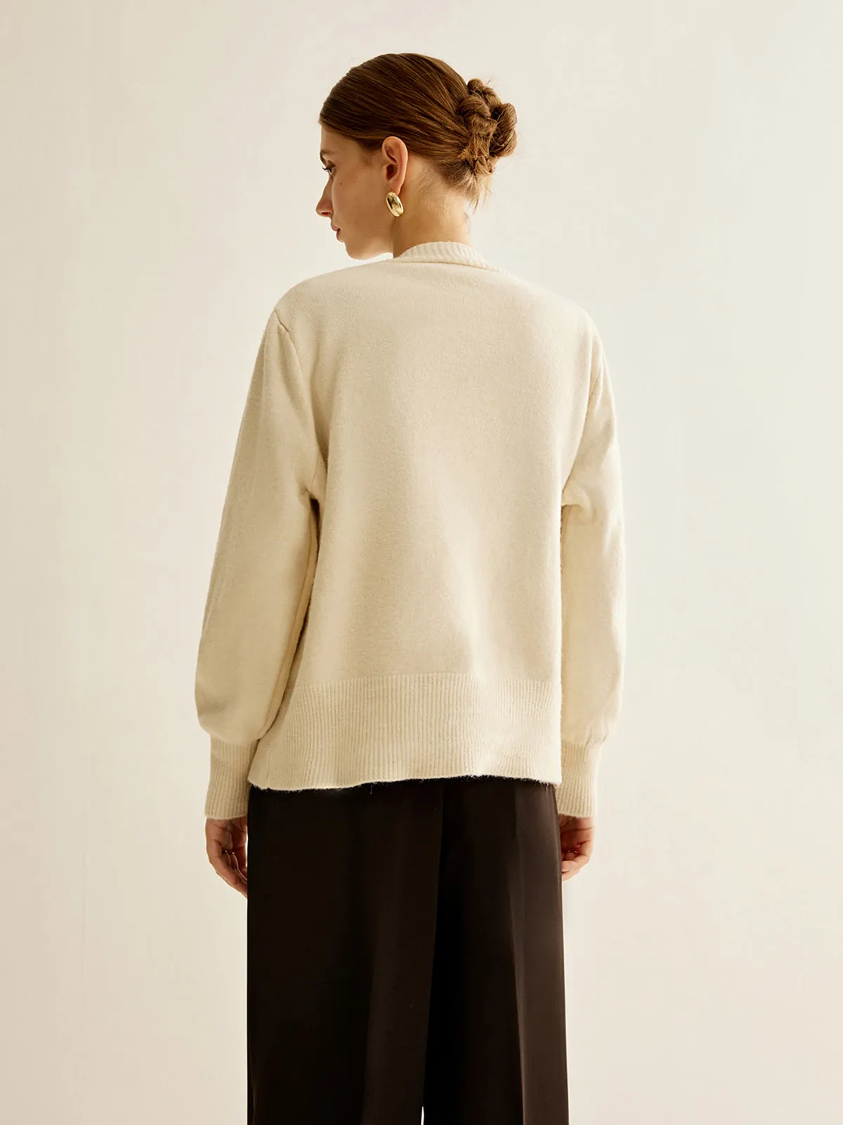 Button Slit Design Sweater sold by COMMENSE product image thumbnail 4