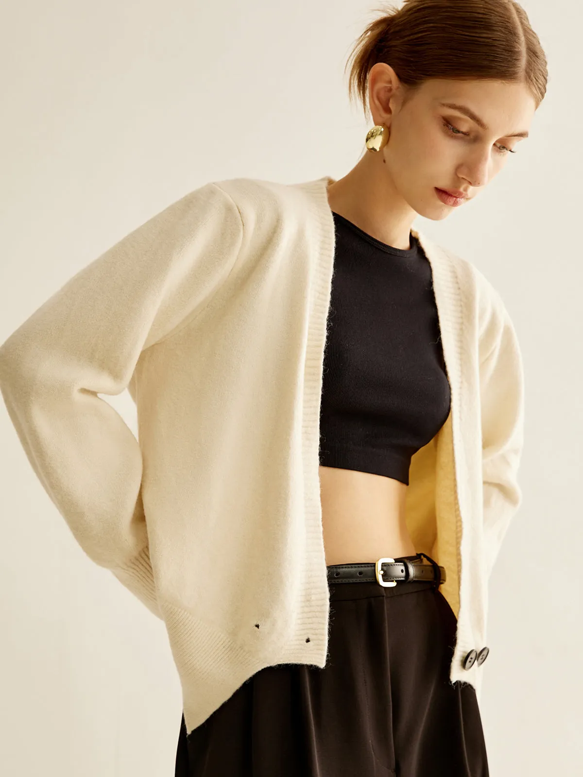 Button Slit Design Sweater sold by COMMENSE product image thumbnail 2