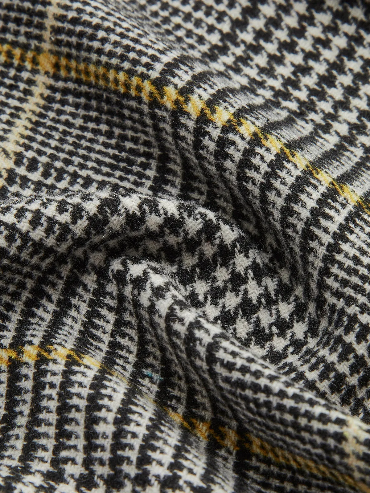 Houndstooth Tweed Trench Coat With Belt sold by COMMENSE product image thumbnail 4