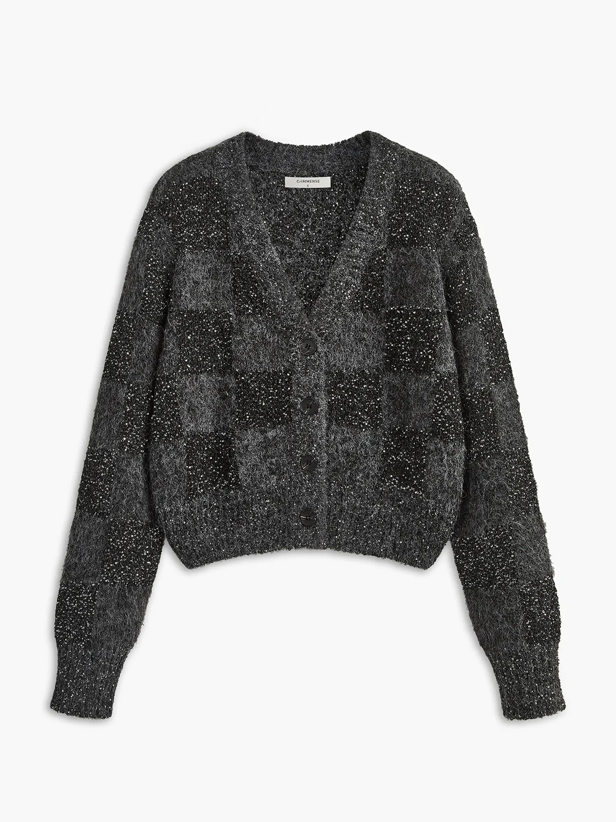 Geometry Print Sequins Knit Outerwear sold by COMMENSE