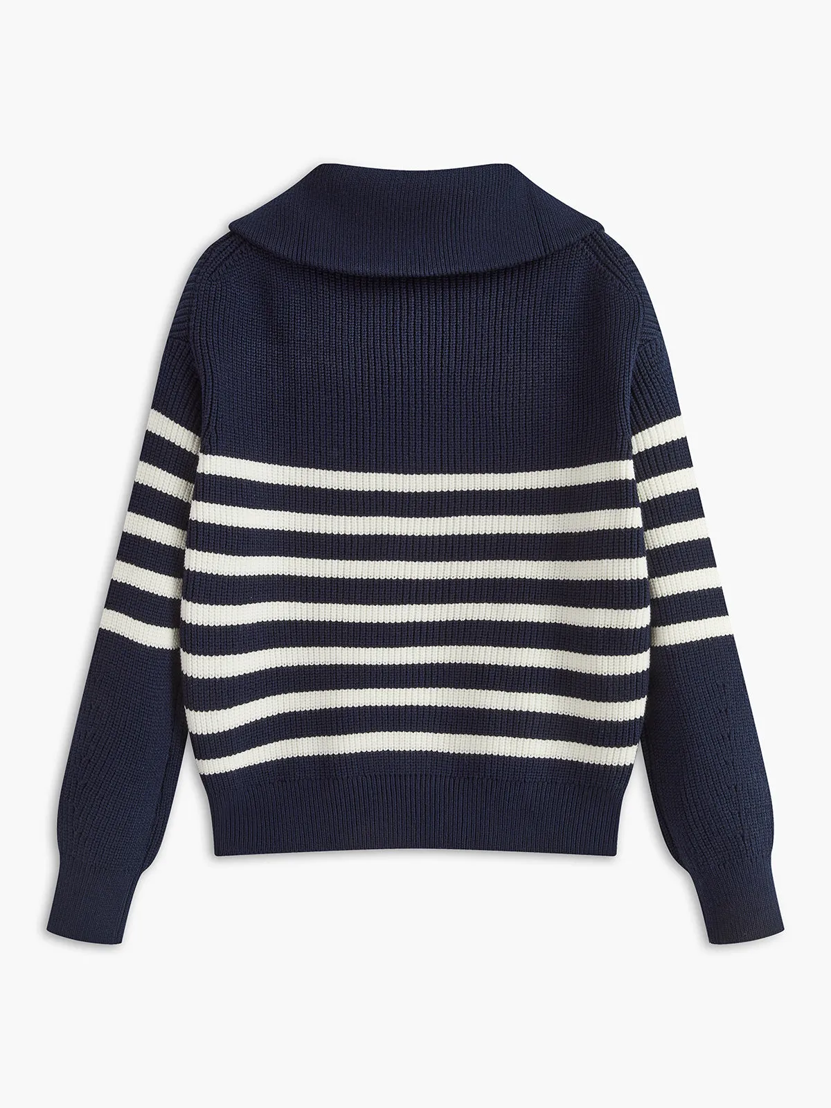 Striped Panel Zipper Sweatshirt sold by COMMENSE product image thumbnail 2