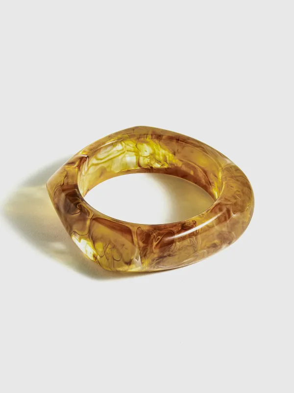 Irregular Wide Edge Acrylic Bracelet sold by COMMENSE