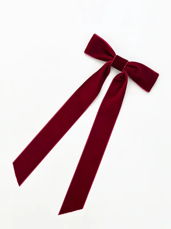 Velvet Bow Ribbon Hairpin sold by COMMENSE