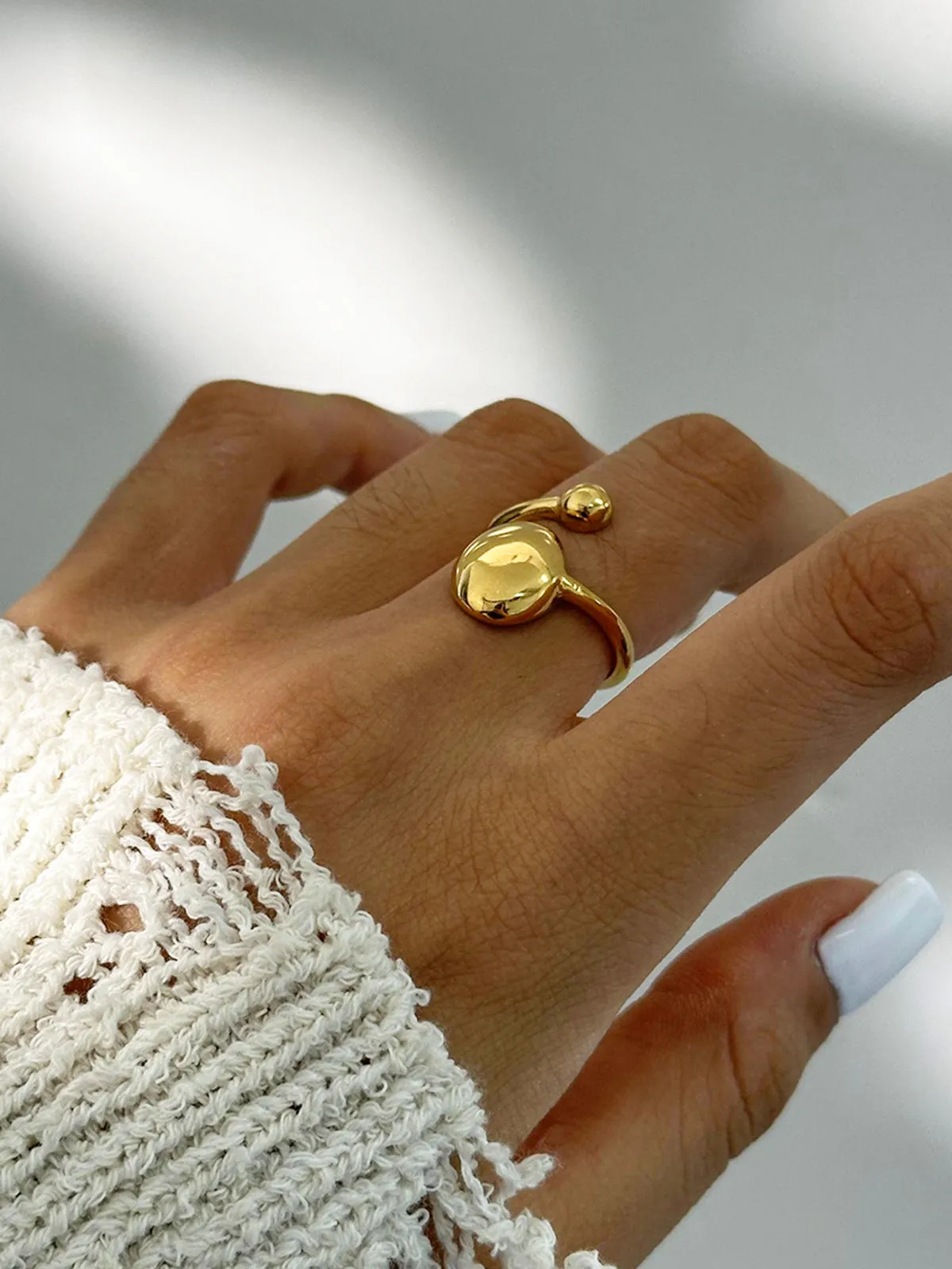 Asymmetric Open Ring sold by COMMENSE