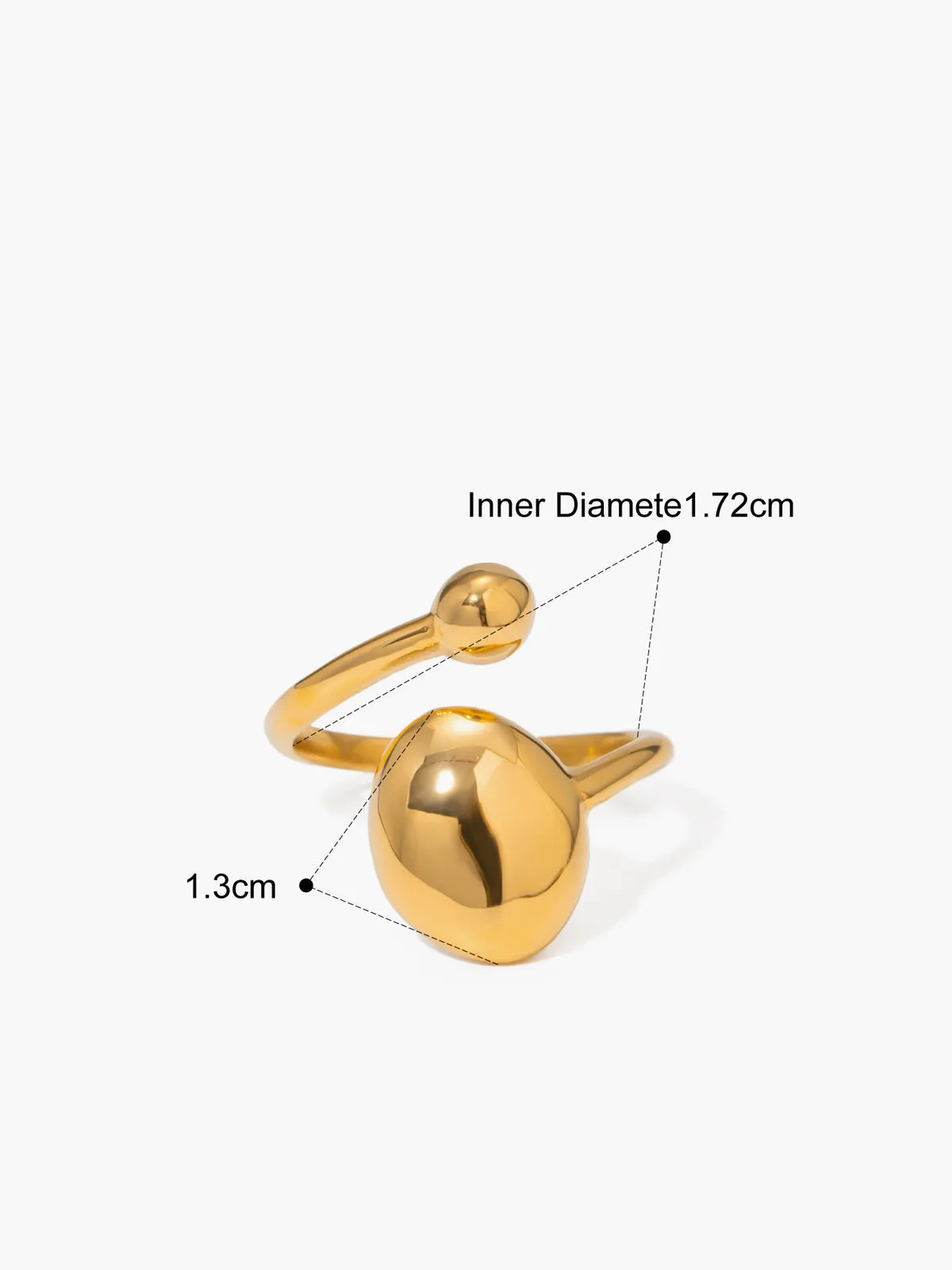 Asymmetric Open Ring sold by COMMENSE product image thumbnail 3