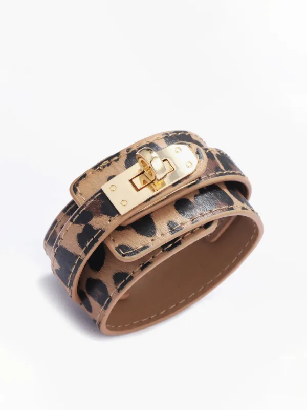 Leopard Print Leather Bracelet sold by COMMENSE