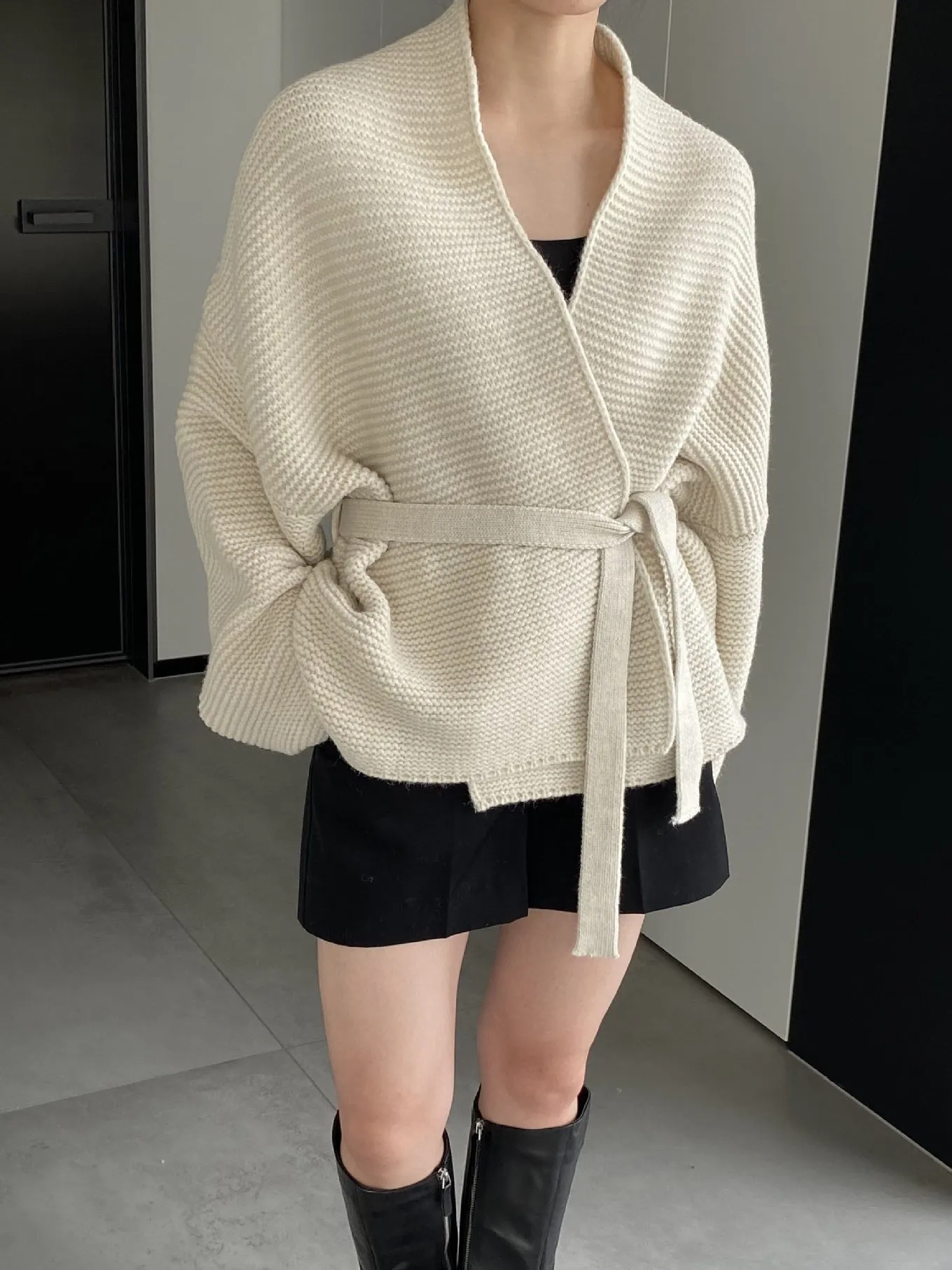 Mechanism Knitting Belted Outerwear sold by COMMENSE product image thumbnail 2