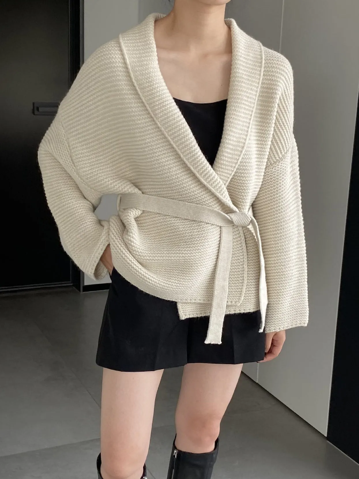 Mechanism Knitting Belted Outerwear sold by COMMENSE product image thumbnail 4