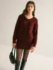 V-Neck Minky Sweater Skirt Set sold by COMMENSE