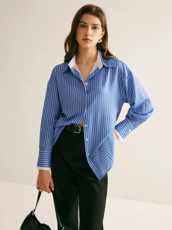 Pinstripe Thin Polo Shirt sold by COMMENSE