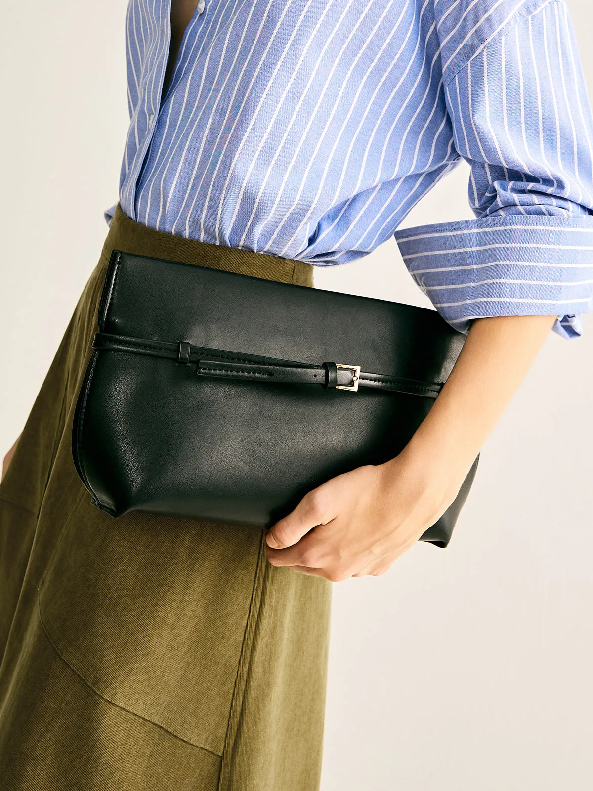 Belt-Decor Compartment Clutch Bag sold by COMMENSE