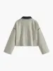 Contrast Collar Cozy Jacket sold by COMMENSE