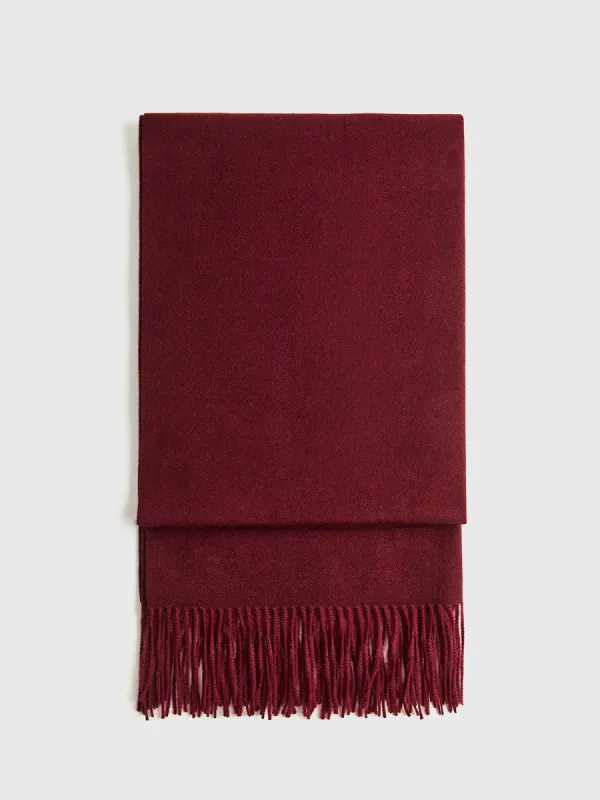 Vintage Plain Tassel Scarf sold by COMMENSE