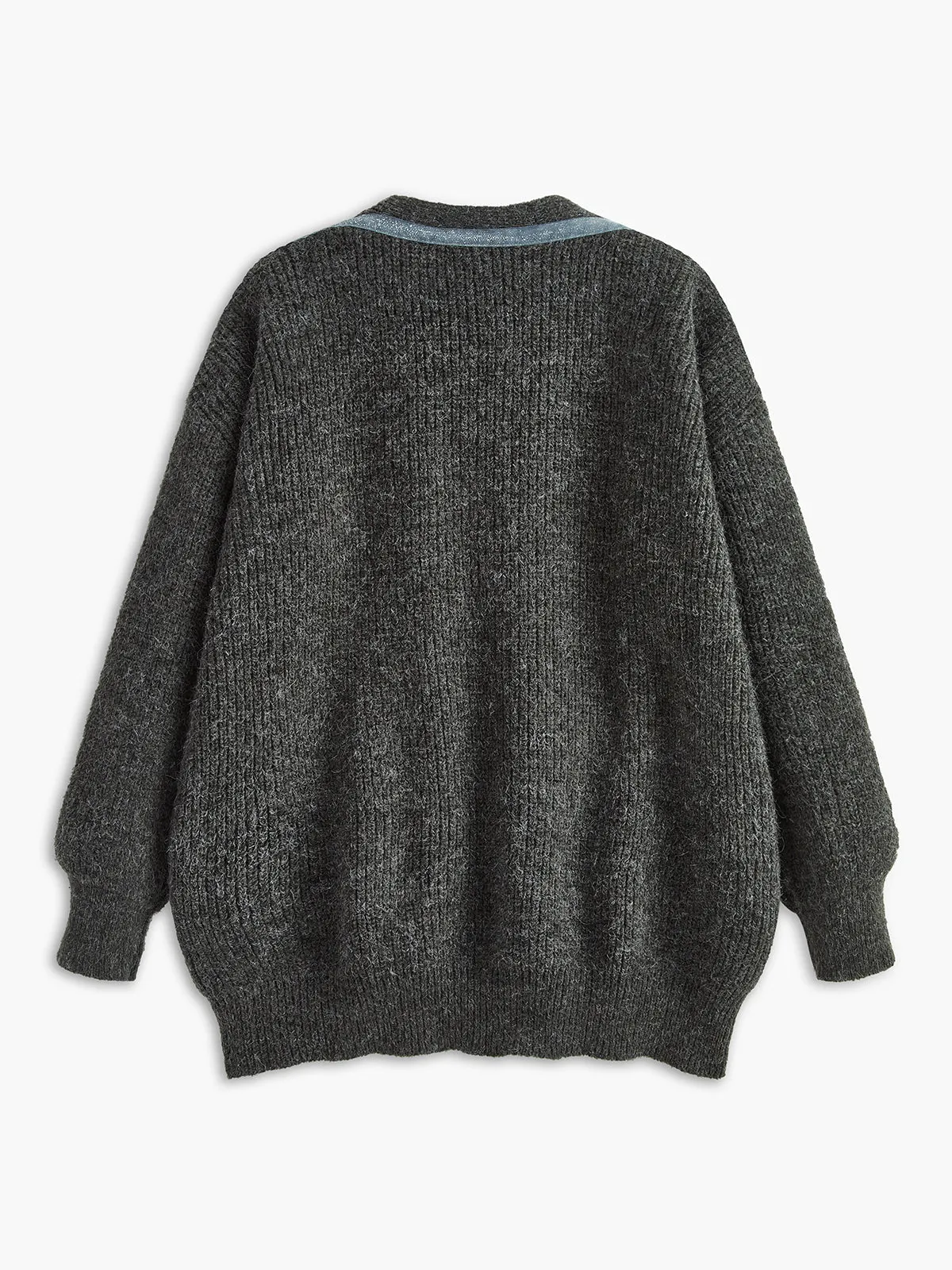 Ribbed Cozy Panel Cardigan sold by COMMENSE product image thumbnail 2