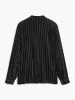 Vintage Pinstripe Button Polo Shirt sold by COMMENSE