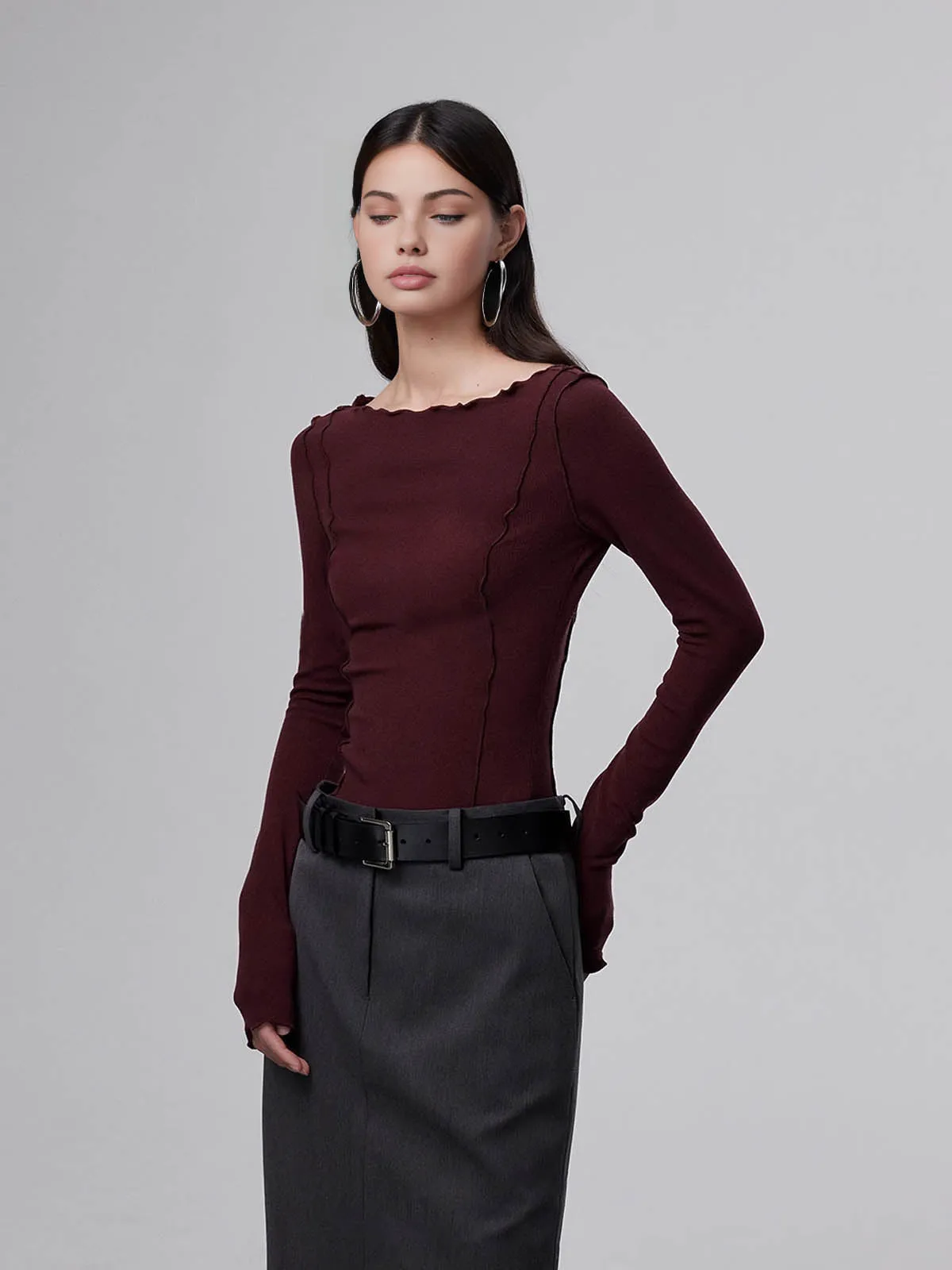 Lettuce Trim Slim Blouse sold by COMMENSE product image thumbnail 3