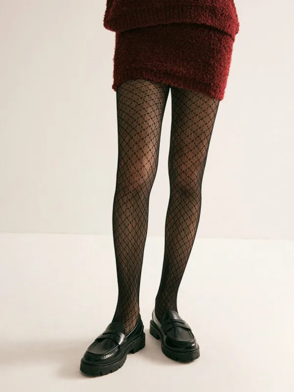 Geometric Micronet Tights sold by COMMENSE