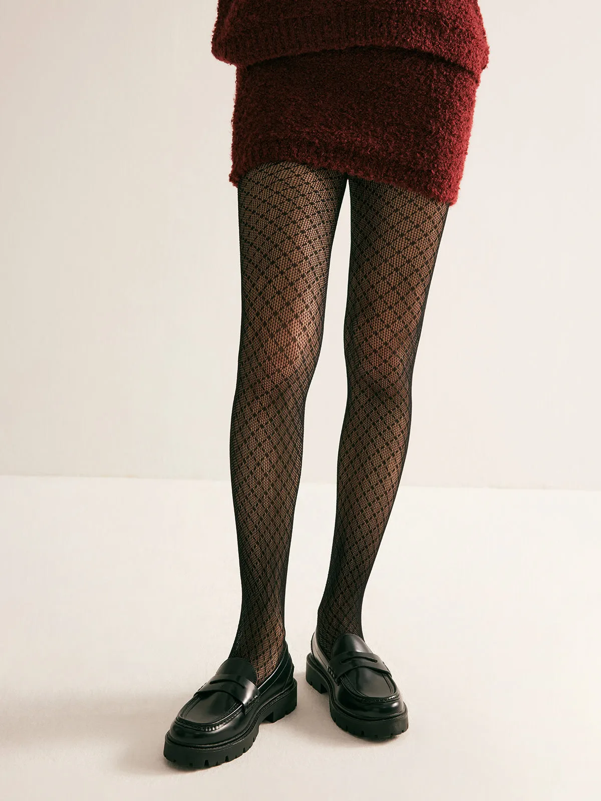 Geometric Micronet Tights sold by COMMENSE