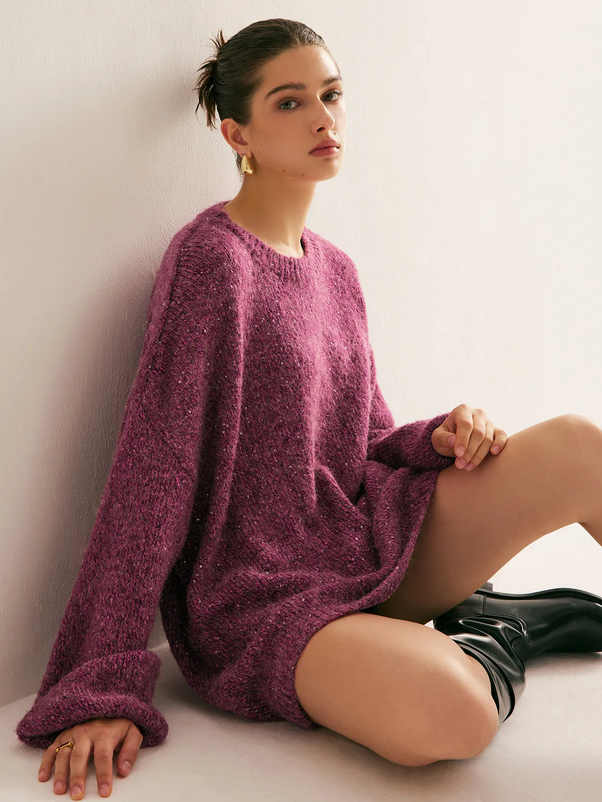 Sequins Loose Sweater sold by COMMENSE product image thumbnail 3